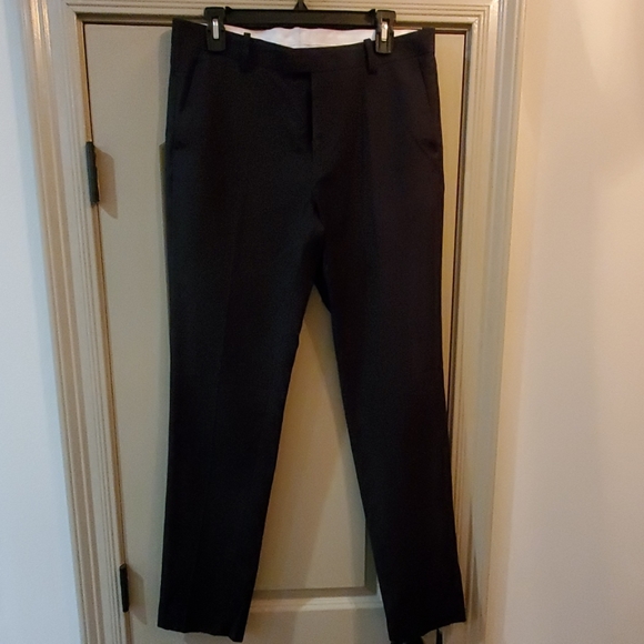 mens slim fit black dress pants